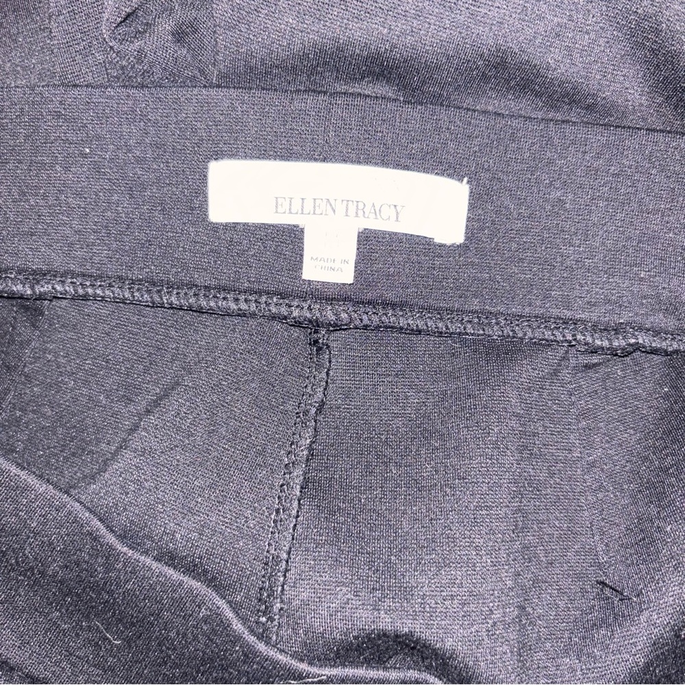 Black Pull On Dress Pants Size M | Elastic Waist Work Slacks - Picture 5 of 6